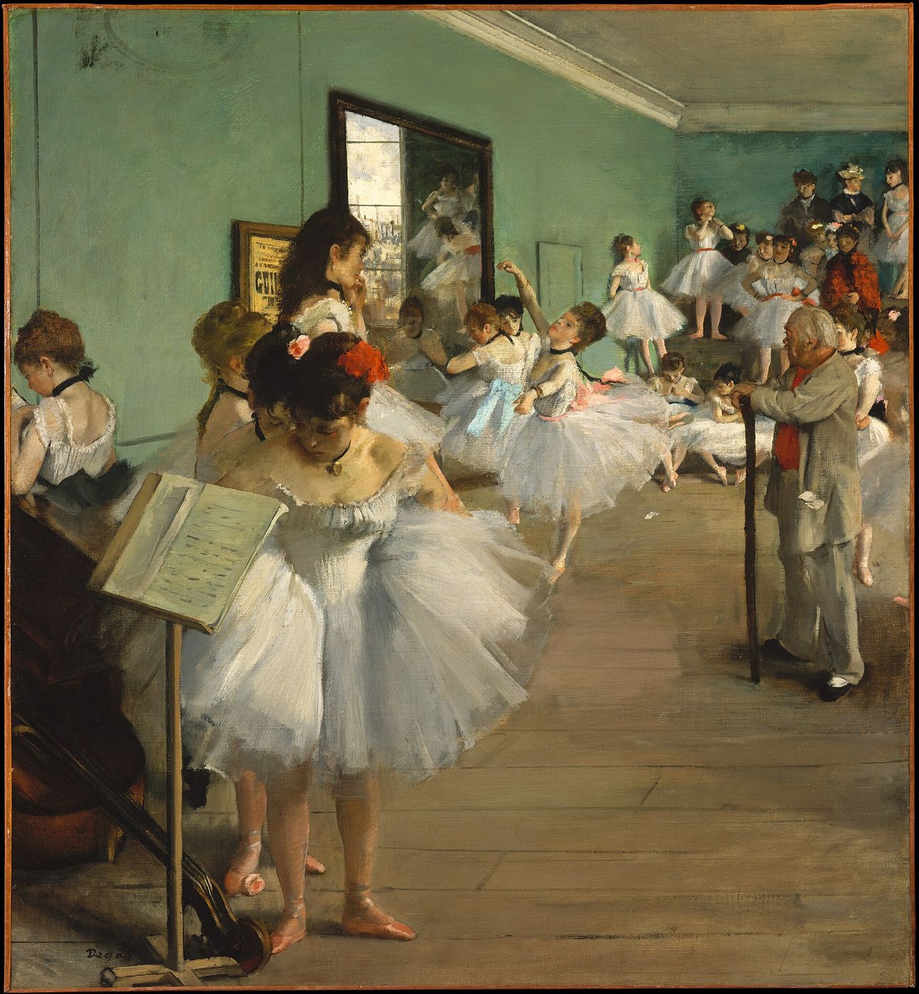 Degas — the dance class, discipline inside delight